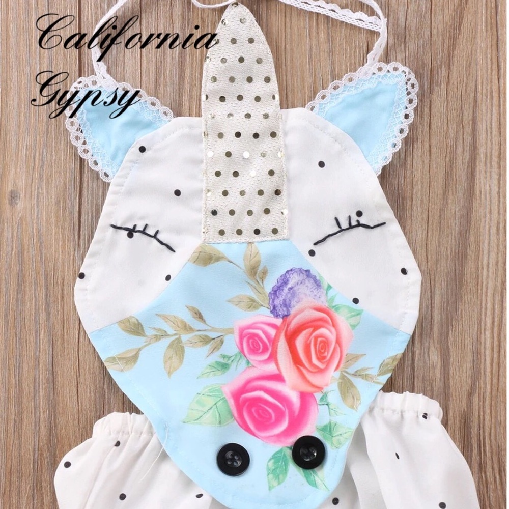 Unicorn Vintage Baby Romper - Picture 2 of 4